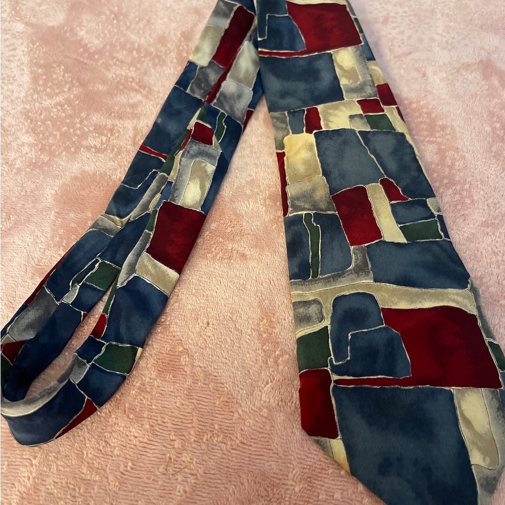 Van Heusen Multicolor Patchwork Tie - image 4